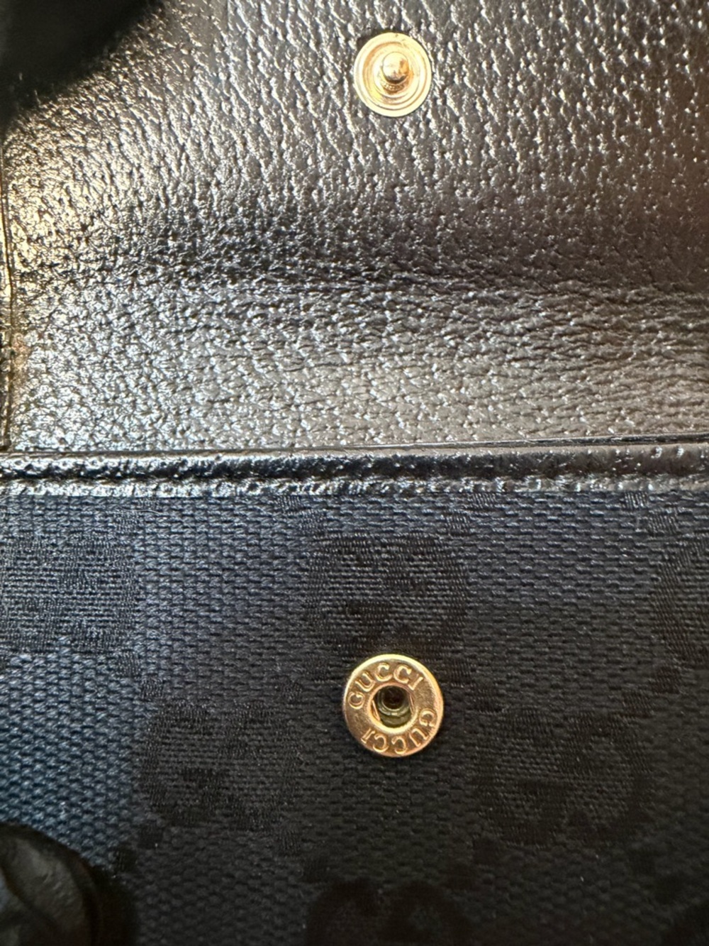 Vintage Gucci GG Monogram Black Canvas Key Case With Boot Charm (A245) - Picture 6 of 10